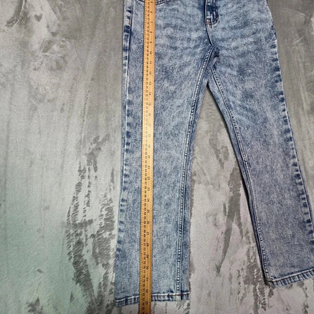 Wonder Nation Boys Straight Leg Acid Wash Jeans Light Blue Size 10 WN34100123214